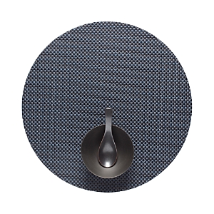 Chilewich Basketweave Round Placemat In Navy