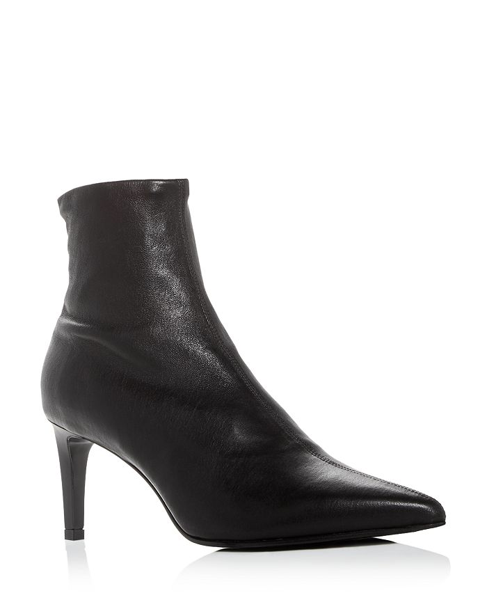 Rag & Bone Beha Stretch Leather Moto Booties In Black