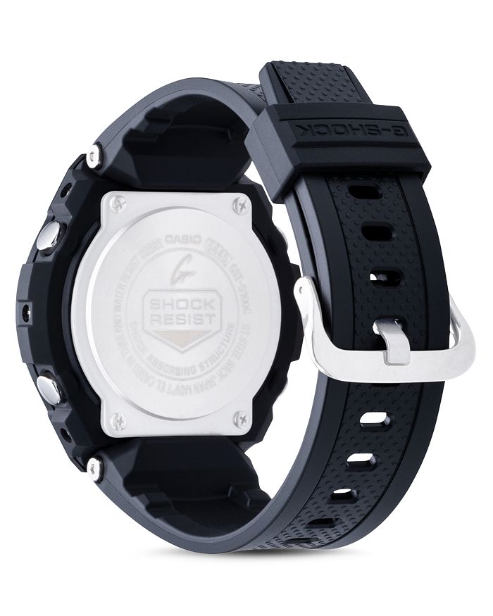 Shop G-shock Analog And Digital Combo Solar Strap Watch, 55.2mm In Black