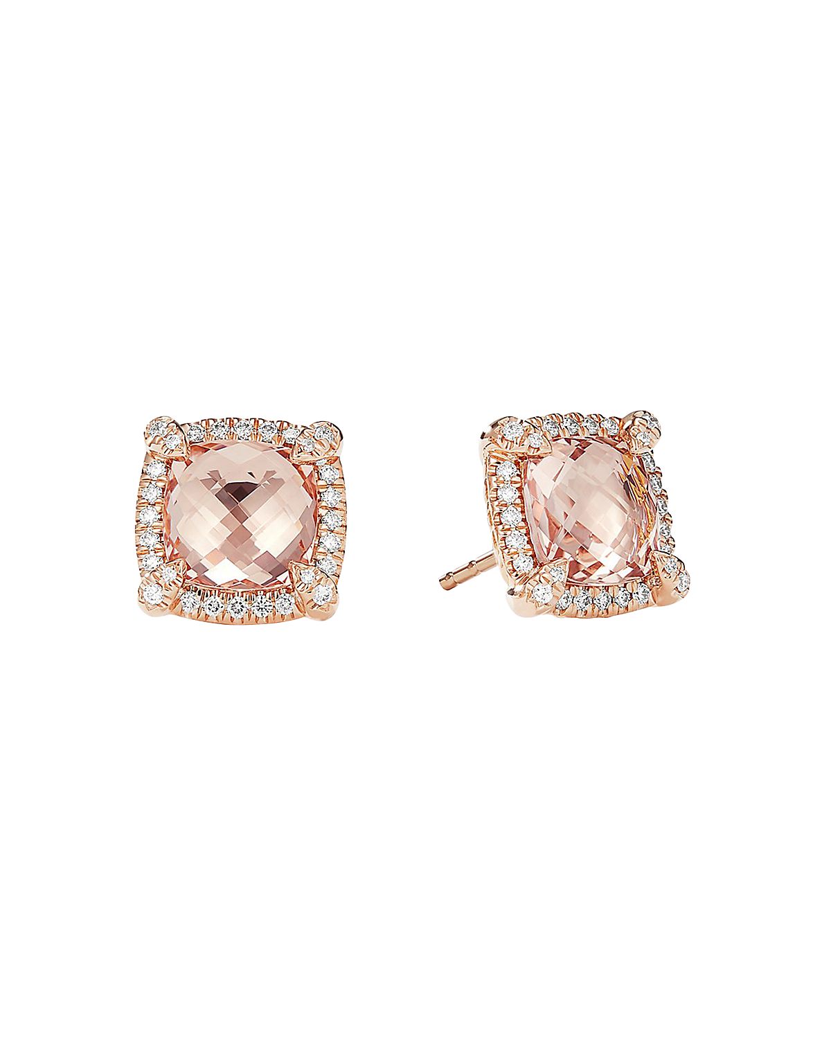 David Yurman Chatelaine Pave Bezel Stud Earrings