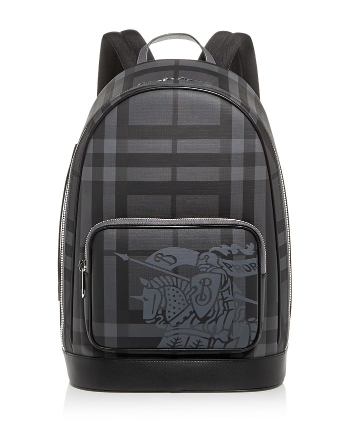 Burberry Rocco Monogram Embossed Leather Backpack In Black