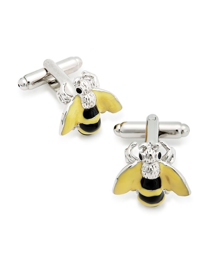 Link Up Bumble Bee Cufflinks In Yellow
