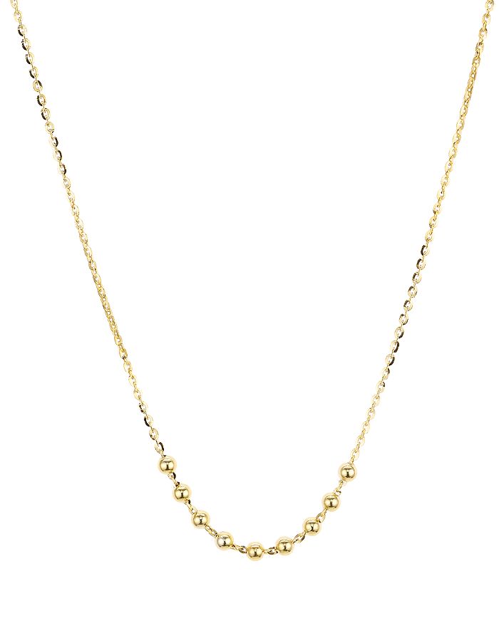 Shop Argento Vivo Beaded Chain Necklace In 14k Gold-plated Sterling Silver, 16