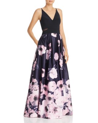 avery g floral ball gown