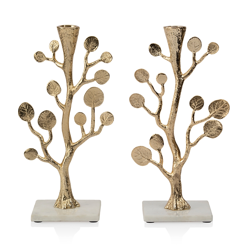 Michael Aram Botanical Leaf 2-piece Candleholder Set