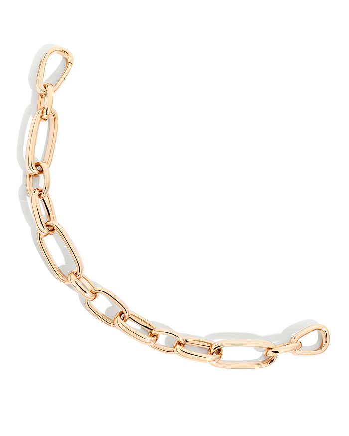 Shop Pomellato 18k Rose Gold Iconica Extra Slim Chain Link Bracelet
