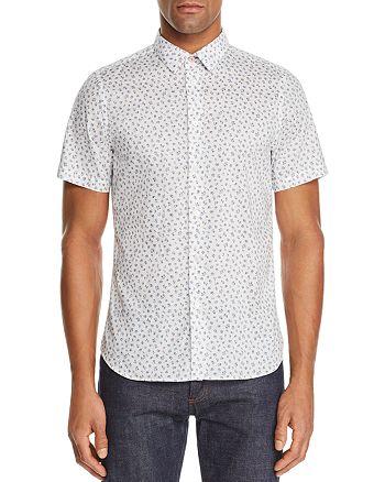 PS Paul Smith Short-Sleeve Floral-Print Slim Fit Shirt | Bloomingdale's