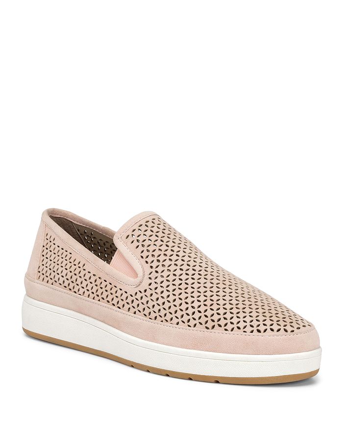 Donald Pliner Women's Maddox Perforated Suede Slip-on Sneakers In Blush