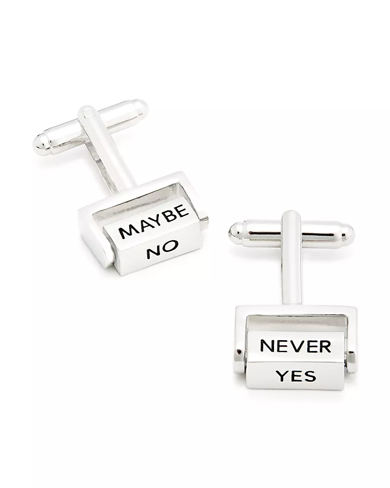 Link Up Yes/No/Maybe Spinner Cufflinks