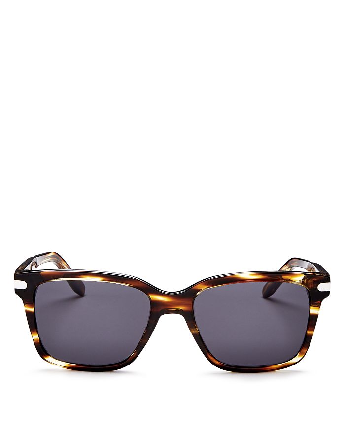 Ferragamo Men's Square Sunglasses, 55mm In Striped Brown