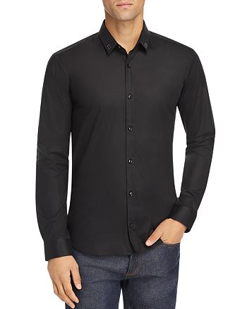 HUGO Ero Embellished Collar Slim Fit Shirt | Bloomingdale's