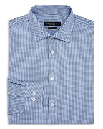 John Varvatos Star USA Micro-Check Regular Fit Dress Shirt | Bloomingdale's
