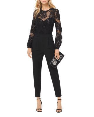michael kors white lace jumpsuit
