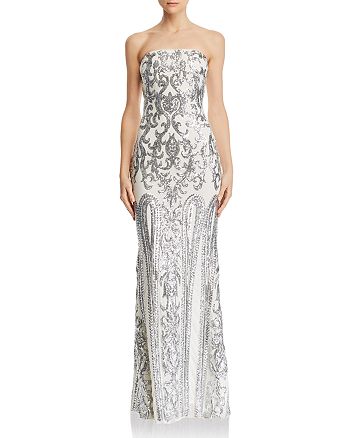 AQUA Strapless Sequined Gown - 100% Exclusive | Bloomingdale's