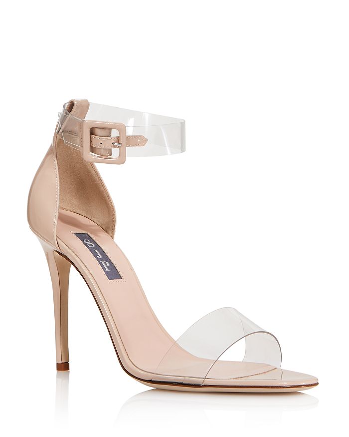 Sjp By Sarah Jessica Parker Women's Lively Clear High-heel Sandals - 100% Exclusive In Nude Patent Leather