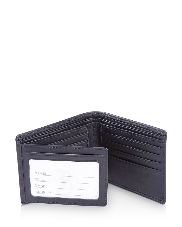 Shop Royce New York Leather Rfid-blocking Id Flap Bifold Wallet In Blue