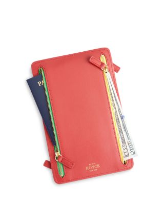 Leather RFID-Blocking Four Zip Organizer Travel Case