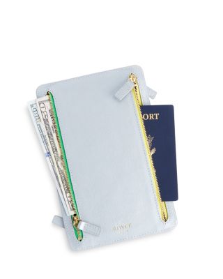 Leather RFID-Blocking Four Zip Organizer Travel Case