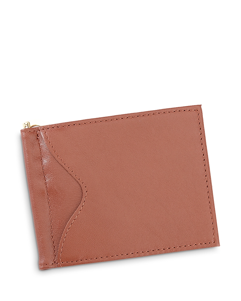 Royce New York Rfid-blocking Leather Money Clip Wallet In Tan