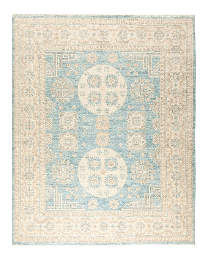 Bloomingdale's Solo Rugs Khotan Lunar Hand-knotted Area Rug, 8'1 X 10'1 In Blue