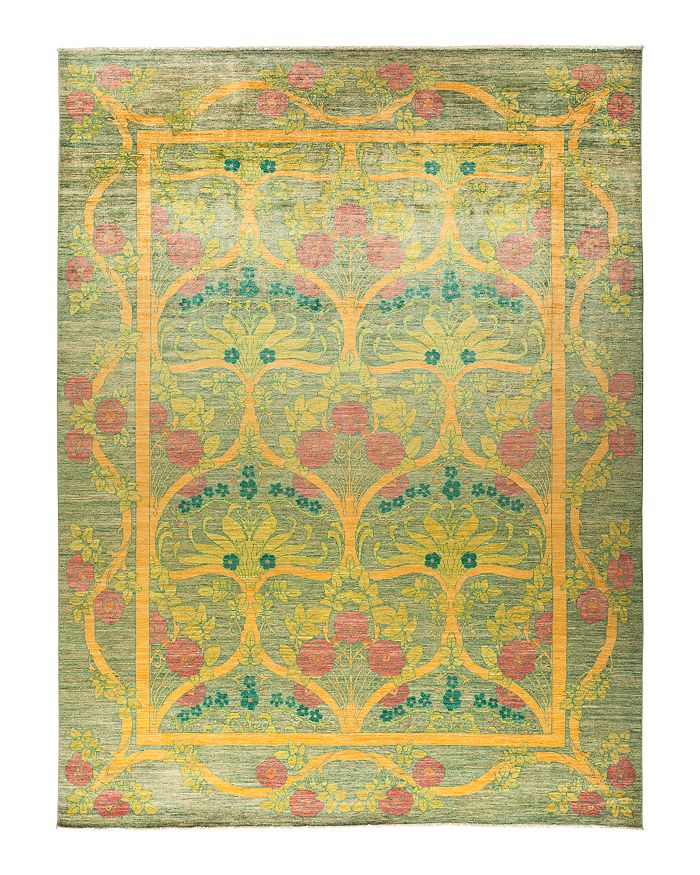 Bloomingdale's Solo Rugs Arts & Crafts Rodez Hand-knotted Area Rug, 9'9 X 13'2 In Green