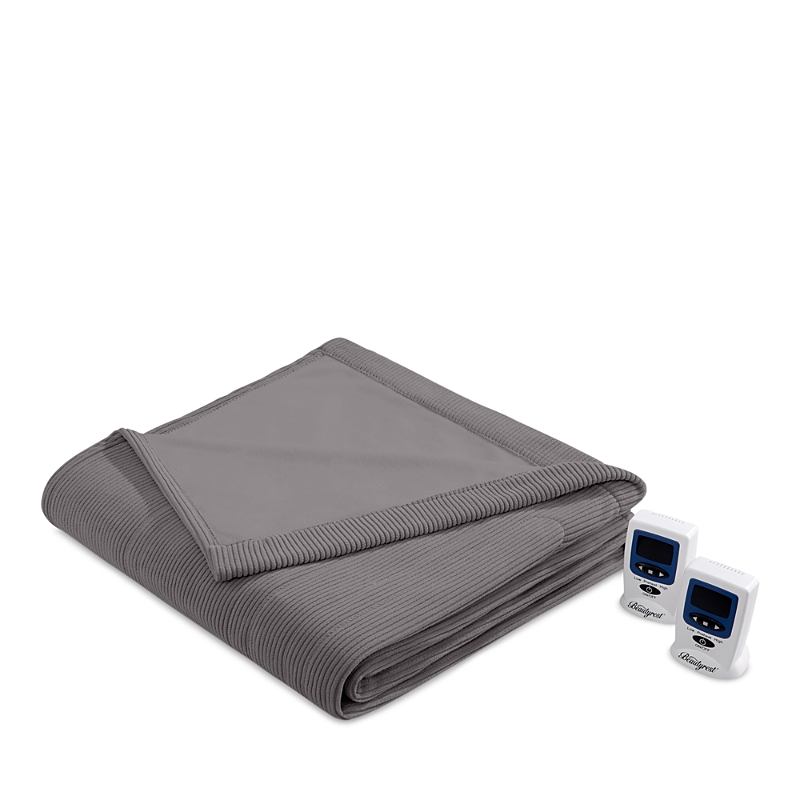 Beautyrest Electric Microfleece Heated Blanket, King In Gray