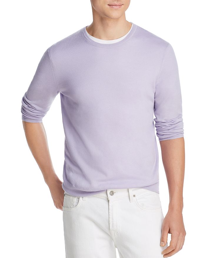 Theory Regal Wool Crewneck Sweater In Vervain