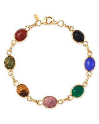 14k yellow gold scarab bracelet