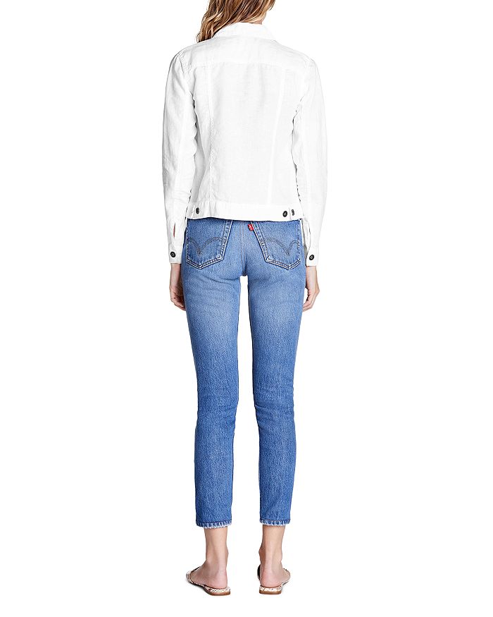 Michael Stars Linen Denim Jacket In White