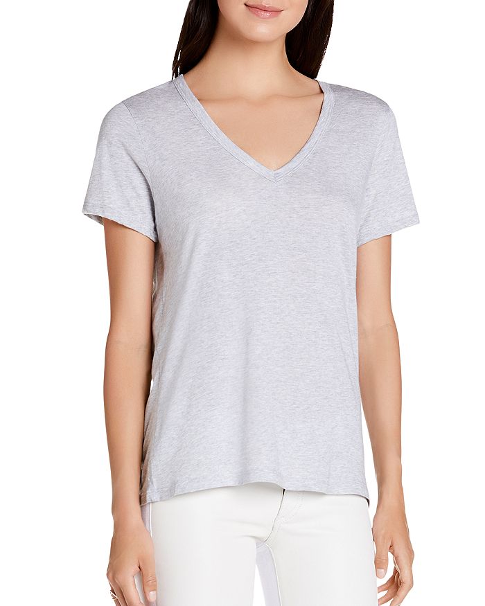 Michael Stars Skyler Relaxed V-neck Tee In Heather Gray