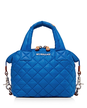 Mz Wallace Micro Sutton Bag In Bright Blue/silver