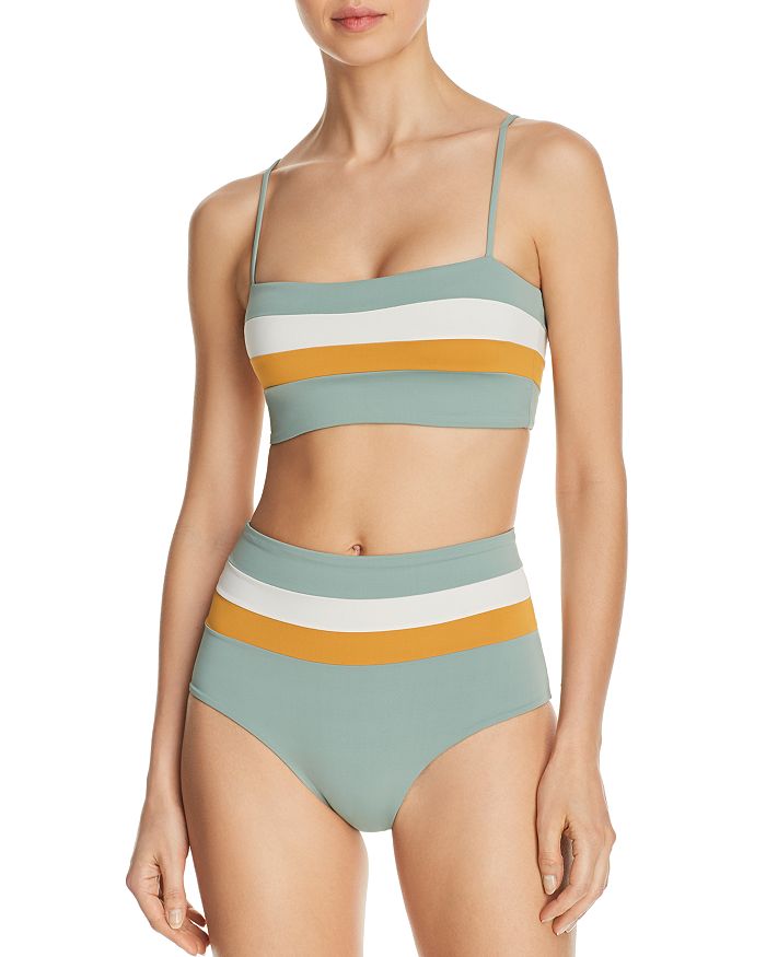 L*Rebel Stripe Bikini Top & Portia Stripe Bikini Bottom