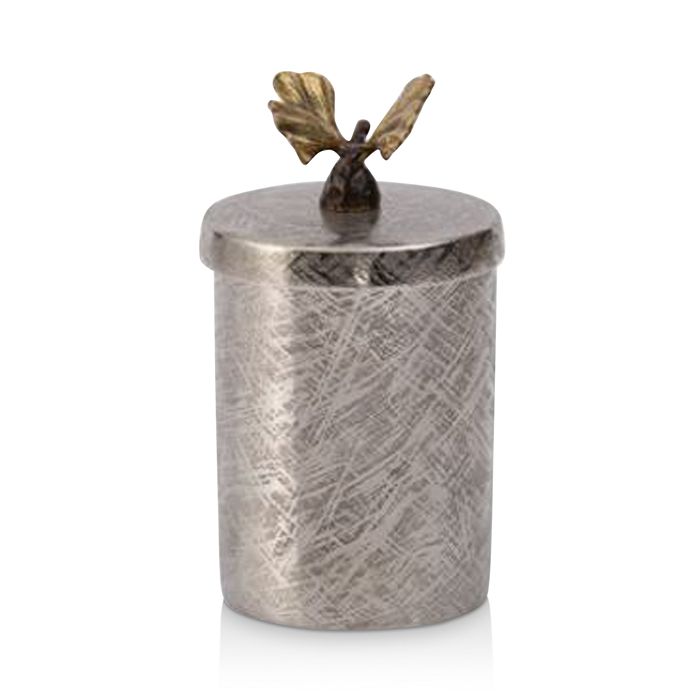 Shop Michael Aram Butterfly Ginkgo Round Container In Silver