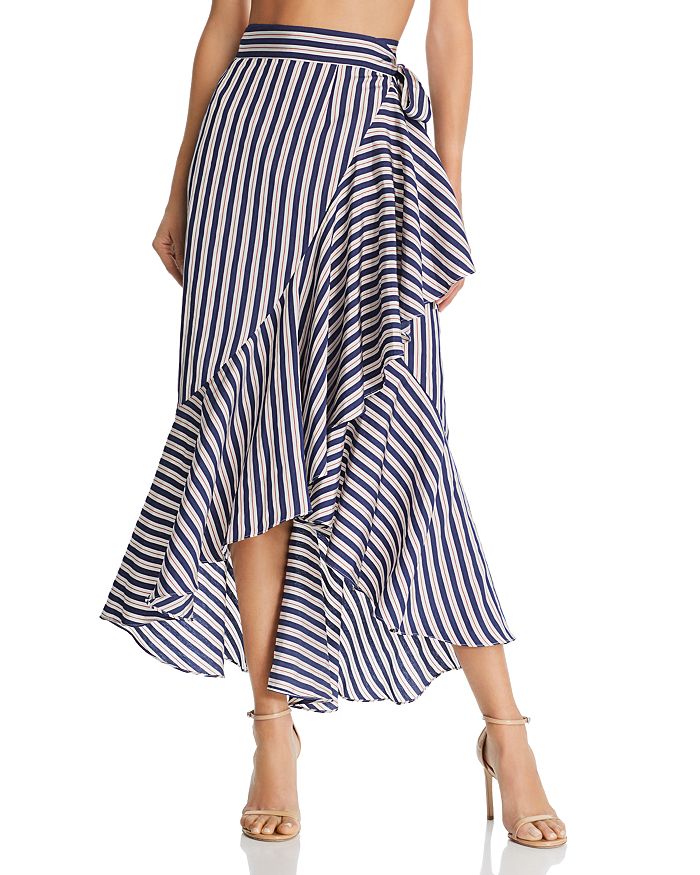 maxi ruffle wrap skirt