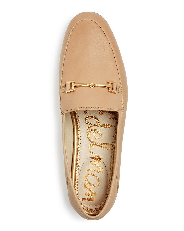 Shop Sam Edelman Loraine Loafers In Soft Beige Leather