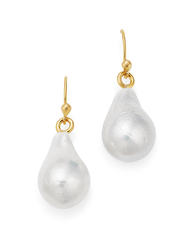 Bloomingdale's Fine Collection Baroque Cultured Freshwater Pearl Drop Earrings in 14K Yellow Gold