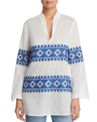 tory burch embroidered tunic