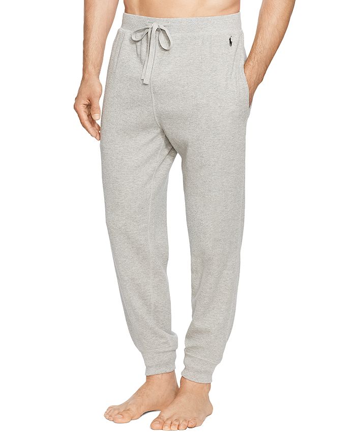 Polo Ralph Lauren Waffle-texture Pajama Jogger Pants In Gray