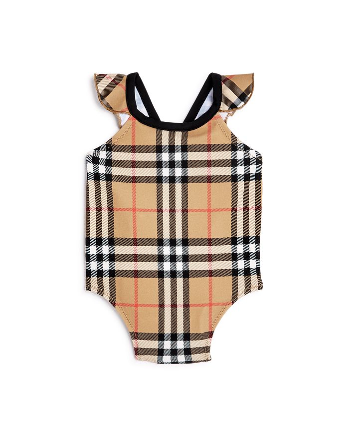 BURBERRY GIRLS' VINTAGE CHECK SWIMSUIT - BABY,8008783