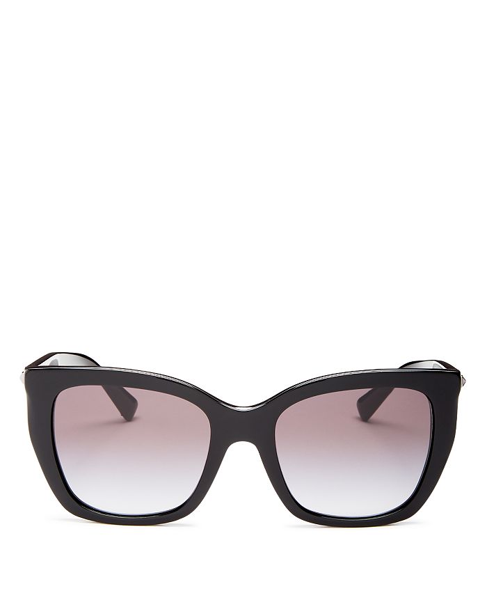 Valentino Women's Rockstud Square Sunglasses, 53mm In Black/black Gradient