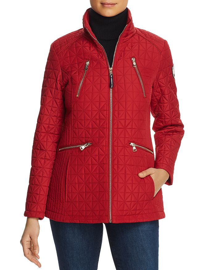 Vince Camuto Short Quilted Jacket In Carmine Red ModeSens