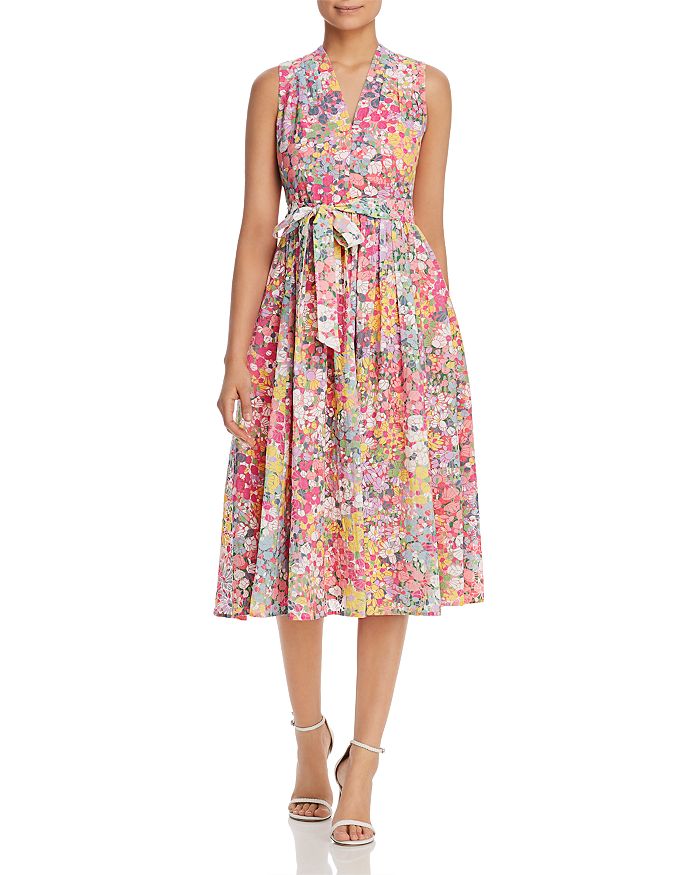 kate spade new york Floral Midi Dress | Bloomingdale's