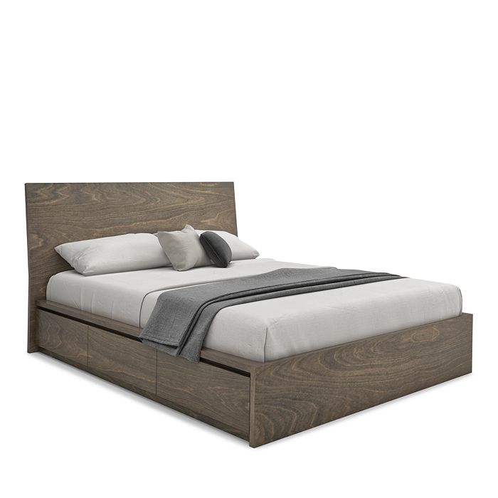 Huppe Clark Storage Queen Bed In Anthracite/smoked