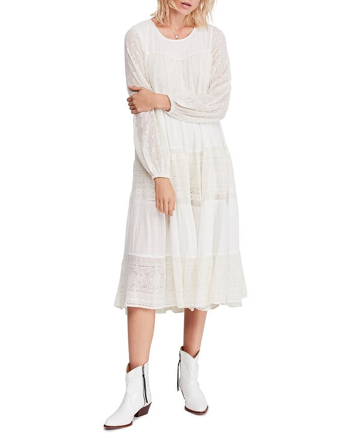 Free People Gemma Eyelet Midi Dress Bloomingdale s
