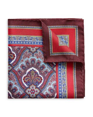 Eton Paisley Silk Pocket Square
