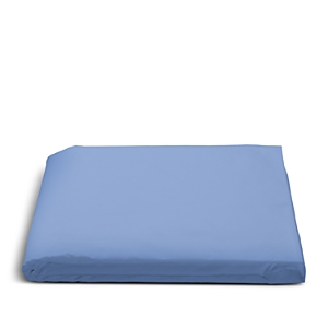 Matouk Luca Hemstitch Percale Fitted Sheet, Twin In Azure