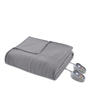 Beautyrest Electric Microfleece Heated Blanket, Queen In Grey