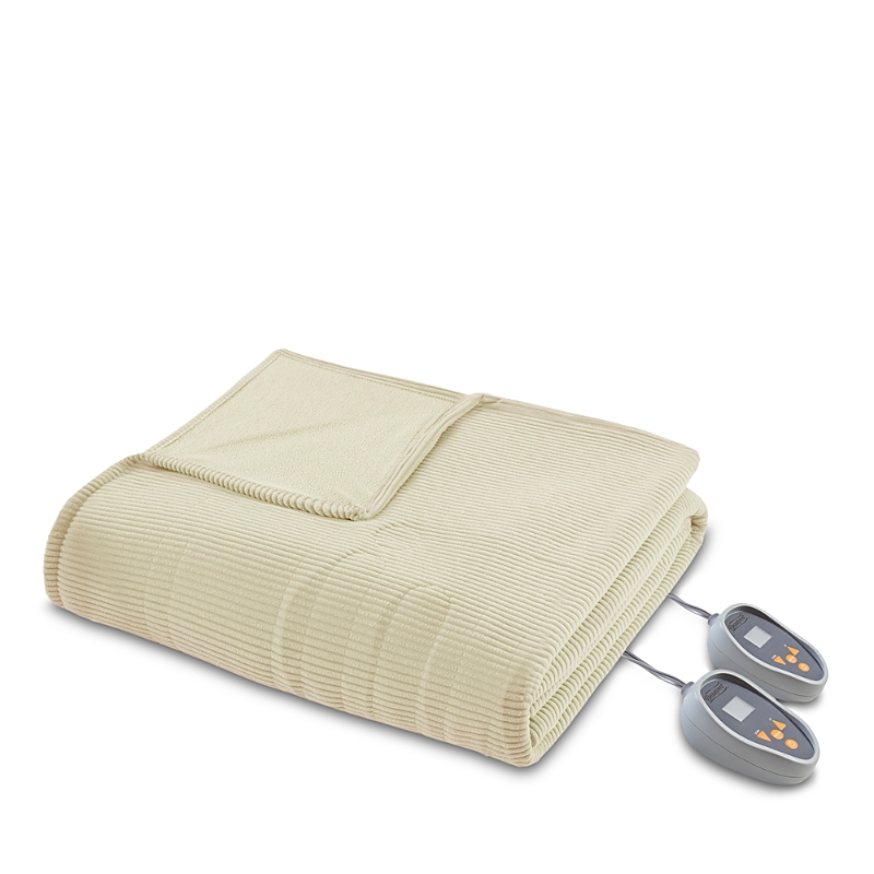 Beautyrest Electric Microfleece Heated Blanket, Queen In Natural