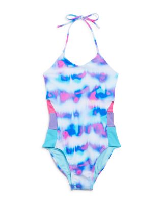 tie dye halter swimsuit