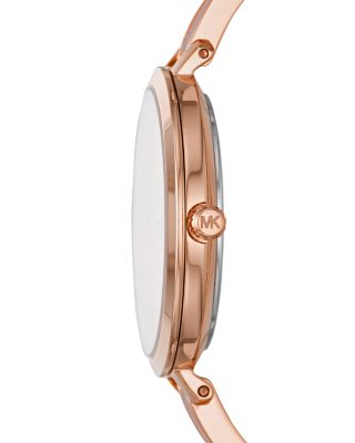 Michael Kors Jaryn Rose Gold-Tone Bangle Bracelet Watch  display picture 3